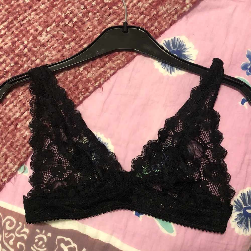Black lace bralette